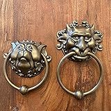 Labyrinth-Türklopfer, 3D-gedruckt, sprechender Türklopfer, The Two Door Riddle from Labyrinth, Vintage-Messing, dekorative Wandbehänge, Statue für Haustür, Scheunen-Schuppentü