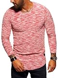 behype. Herren Feinstrick-Pullover Sweatshirt Oversize Crew-Neck 30-7312 Rot L