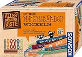 KOSMOS 604455 AllesKönnerKiste Namensbänder wickeln, Entwirf bunte Freundschaftsbänder mit nachtleuchtendem Garn. DIY-Bastelset für Mädchen und Jungen ab 8 Jahre, Komplett-Set für Armbänder, Orang