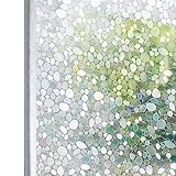 LMKJ Kleberfreie undurchsichtige Sichtschutzfensterfolie, 3D-transparente Kieselfaser-Glasfensterfolie, Selbstklebender Glasaufkleber A54 50x200