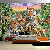 Fototapeten Tapete Tapete Tiger Tapete Wandbilder Wohnzimmer Schlafzimmer Büro Flur Dekoration -400x280cm/157x110