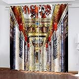 Vorhang Verdunkelung 3D Muster Raum abstrakt Kunst für Wohnzimmer Schlafzimmer Verdunkelung Svorhänge 140X160Cm Blickdichte Vorhänge 2Er Pack schallschutz schiebevorhang