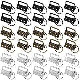 afdg Schlüsselanhänger Hardware, 30 Stücke Wristlet Hardware, Schlüsselband Rohlinge, Klemmschließeanhänger für Tasche Wristlets und Andere Hand C