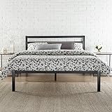 Zinus Mia Modern Studio 35,5 cm Plattform 1500H Metallbettrahmen / Matratzenbasis/ Keine Boxspring erforderlich/ Stabiler Holzlattenrost/ Schnelle, einfache Montage/ 140 x 200