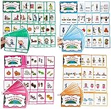 HONTOUSIP Unregelmäßige Verben / Pluralnounen / Vergleichsgrad / Verb Tense Lernkarten für Kinder, für Kindergarten, Lehrer, Autismus-Therapeuten, Werkzeuge und Spielzeug