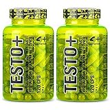 4+ Nutrition Testo+ | Testosteron-Booster | Hormonunterstützung | Tribulus Terrestris | Bockshornklee-Extrakt | Maca Root | Zink | Vitamin B6 | Schwarzer Pfeffer (240 Kapseln - 2 Flaschen)