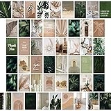 50 STÜCKE Ästhetik Wall College Kit für Schlafzimmer Green Plant Theme Room Decor für Teen Girls Ästhetische Bilder Indie Room Decoration Wall Art Print 10 x 15