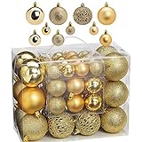 WOMA Christbaumkugeln Set in 14 weihnachtlichen Farben - 50 & 100 Weihnachtskugeln Gold aus Kunststoff - Gold, Silber, Rot & Bronze / Kupfer UVM. - Weihnachtsbaum Deko & Christbaumschmuck