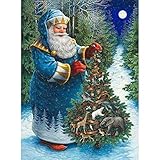 DIY Diamant-Painting-Kits für Erwachsene, Kinder, Bürodekor-Raum-Haus präsentiert sie sich Santa'S Christmas Tree 11.8x15.7 in By CONGQIANFIS