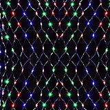 UISEBRT LED Lichternetz Lichterkette 6 x 4m Bunt Innen und Außen Dekoration für Weihnachten Hochzeit Party, mit 8 Leuchtmodi (6 x 4m, Bunt)