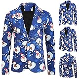 Weihnachtsanzug Herren Anzüge Slim Fit Weihnachten Herrenanzug Smoking Anzugjacke Modern Fit Casual One Button Fit Anzug Blazer Jacke Anzug Jack