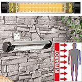 Semptec Urban Survival Technology Außenheizstrahler: Infrarot-Außen-Heizstrahler IRW-2000 mit Goldröhre, 2.000 Watt, IP65 (Terassenheizstrahler)