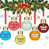 6 Stücke Whisky Gefüllte Ornamente Weihnachten Schnaps Ornament Kugeln Befüllbare Schnaps Ornament Kugeln 50 ml Klare Boozy Ornamente Trink Mich Plastik Birnen Form Befüllbare O