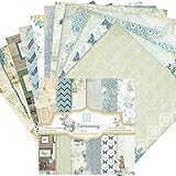 24 Stück Scrapbooking Gemustertes Papier, Vintage Einseitiges Musterpapier Scrapbooking Dekorpapier, Weihnachten Muster Designpapier Motivpapier Für DIY Album Scrapbook Grußkarte Hintergrund, 15x15