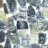 Mosaik Fliese Marmor Naturstein Bruch Ciot grau-grün für BODEN WAND BAD WC DUSCHE KÜCHE FLIESENSPIEGEL THEKENVERKLEIDUNG BADEWANNENVERKLEIDUNG Mosaikmatte Mosaikp