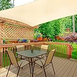 WOKKOL Sonnensegel, Sonnensegel Rechteckig, Sonnensegel Garten, Sonnenschutz Balkon, Überlegene Reißfestigkeit, 90% UV-beständig, Atmungsaktiv, 185 g/㎡ HDPE mit Dichte, für Terrasse/Garten(2M x 3M)