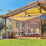 HAIZHEN Seitenzug- & Springrollos Größe Küchenbad Klare Rollo Jalousien mit Tüllen, wasserdicht PVC Kunststoff-Außenpartitionen, 40-200cm breite Innendekoration, Haus- und Küchendek