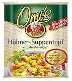 Buss Omi’s klassischer Suppentopf - Deftige Hühnersuppe mit Muschelnudeln - 6 x 800 g