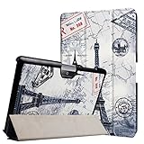 Lobwerk Schutzhülle für Acer Iconia Tab One 10 B3-A30 B3-A32 A3-A40 10.1 Zoll Case Bookstyle Cover Hülle (Eifelturm)