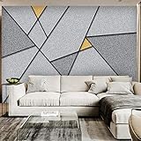 SIBUHUAU 3D abstrakte graue geometrische TV-Hintergrundtapete moderne Wohnzimmerdekoration Wandb