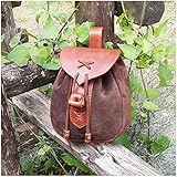 Gogh Mittelalterliche PU Leder Gürteltasche Frauen Vintage Steampunk Gürteltasche Mittelalterliche Schmuck Gürteltasche Kordelzug Abdeckung Typ Outdoor Bogenschießen Sport Gürteltasche,B