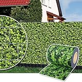 Plantiflex Sichtschutz Rolle 35m Blickdicht PVC Zaunfolie Windschutz für Doppelstabmatten Zaun (Buchsbaum)