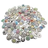 Soleebee Mischen zufällig 18-20mm Legierung Click Button fit 5.5mm-Knopfloch Schmuck Charms Set 20 Stück