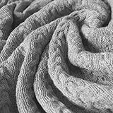 Lorenzo Cana Voluminöse Luxus Alpakadecke aus 100% Alpaka - Wolle vom Baby Alpaka - Zopfmuster Fair Trade Decke Wohndecke gestrickt Sofadecke Tagesdecke Kuscheldecke 96035