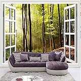 Tapete Design Natur Außerhalb des Fensters Campagnard Landschaft Foto Wohnzimmer Komfortables Zimmer 3D 3d Tapete Wanddekoration fototapete wandbild Schlafzimmer Wohnzimmer-300cm×210