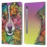 Head Case Designs Offiziell Zugelassen Dean Russo Der Look Hunde 5 Leder Brieftaschen Handyhülle Hülle Huelle kompatibel mit Samsung Galaxy Tab S6 (2019)