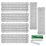 HOPATE 6 x Katzen-Matte mit Spikes, Prickle-Streifen, Grabstopper, Anti-Hund, Fuchs, mit 12 Garten-Heringen in U-Form und 30 Bindebändern für den Außenbereich, G