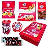 algawe Mega Geschenkset für Bayern-Fans | Feinkost Geschenkbox | Set mit 7 Sachen zum Naschen für FC Bayern-Fans | gesamt 2.220g