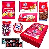 algawe Mega Geschenkset für Bayern-Fans | Feinkost Geschenkbox | Set mit 7 Sachen zum Naschen für FC Bayern-Fans | gesamt 2.220g