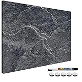 Navaris Magnettafel Magnetpinnwand Memoboard zum Beschriften - 90x60 cm Notiztafel div. Designs - Tafel abwaschbar mit Magneten S