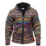 CFWL Winter Dicke Warme Kapuzenjacke Farbe Strickpullover Pullover MäNner Stehkragen Fliegerjacke Mit Innentasche Jacke Crew wasserdichte Softshell Jacke Outdoor Funktionsjacke Schwarz L