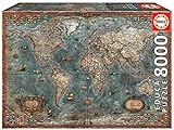 Educa 18017, Antike Weltkarte, 8000 Teile Puzzle für Erwachsene und Kinder ab 14 Jahren, Landkarte, Abwechslung