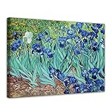 Bilderdepot24 Bild auf Leinwand | Vincent van Gogh Iris in 50x40 cm als Wandbild | Wand-deko Dekoration Wohnung alte Meister | 180306-50x40