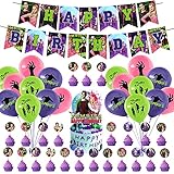 Zombies-Geburtstagsparty-Zubehör, enthält Banner - Kuchendeckel - Cupcake-Deckel - Einladungskarte - Ballons Party Favor Supplies für Jungen Mädchen Teens Thema Geburtstag