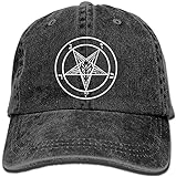 Baseballmütze Hüte Kappe Baphomet Satan Symbol Plain Adjustable Cowboy Marvel Fanartikel Cap Denim Hat for Women and M