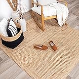 FRAAI Jute Teppich Quadrat - Fair Naturfarben - 150x150cm - Flachgewebe - Uni - Boho, Ländlich, Modern - Wohnzimmer, Esszimmer, S