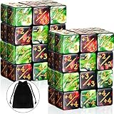 48 Stücke Würfel Zähler MTG Würfel Zeichen Würfel D6 Würfel Loyalität Zähler Würfel Kompatibel mit MTG, CCG, Kartenspiel Zubehör, 2