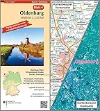 Oldenburg: Umgebungskarte mit Satellitenbild 1:250.000 (TK250 / Topographische und Satellitenbildkarte)