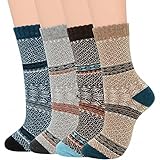 FGFDHJ Athletic Sports Knit Pattern Damen Wintersocken Rundschnitt Dicke warme weiche Sock