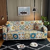 Mrzyzy 1/2/3/4 Sitzer Sofabezug Sofaüberwurf Stretch Weich Sofahusse Elastisch Farbecht Geometrie-Muster Couch Überzug Abdeckung (Color : E, Size : 4 Seat)