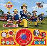 Feuerwehrmann Sam - Im Einsatz! - Soundbuch - Pappbilderbuch mit beweglichem Lenkrad und 13 spannenden Geräuschen für Kinder ab 3 J