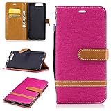 Hülle für [Huawei P10 Plus] Hülle Handyhülle [Standfunktion] [Kartenfach] [Magnetverschluss] Schutzhülle lederhülle klapphülle für Huawei P10Plus - DEBF030728 Rosa R