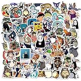 Bric Dodo 100 Stück Miyazaki Aufkleber Wasserflaschen Laptop Telefon Skateboard Auto Fahrrad Motorrad Cartoon Vinyl Stickers Wasserdicht Decals für Jugendliche Kinder Erw