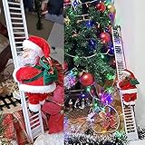 U/D Elektrische Kletterleiter Santa Claus, Santa Claus Kletterleiter, Kletterleiter Weihnachtsmann Weihnachtsfiguren Ornament Dekoration für Weihnachtsdek