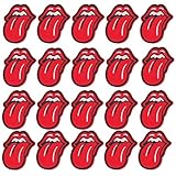CHEPL Zunge Aufnäher Lippen Aufnäher Stickabzeichen Rolling Stones Zunge, zum Aufnähen oder Aufbüg