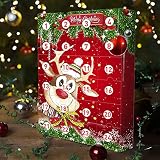 wojonifuiliy Weihnachten Adventskalender Geschenk Kinder - Adventskalender Weihnachtskalender Weihnachts Mystery Box Bastelset Weihnachts-Countdown-Dekoration mit 24 kleinen Türen (A-38)